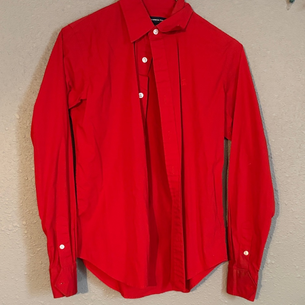 Ralph Lauren Vibrant Red Casual Button Down Shirt